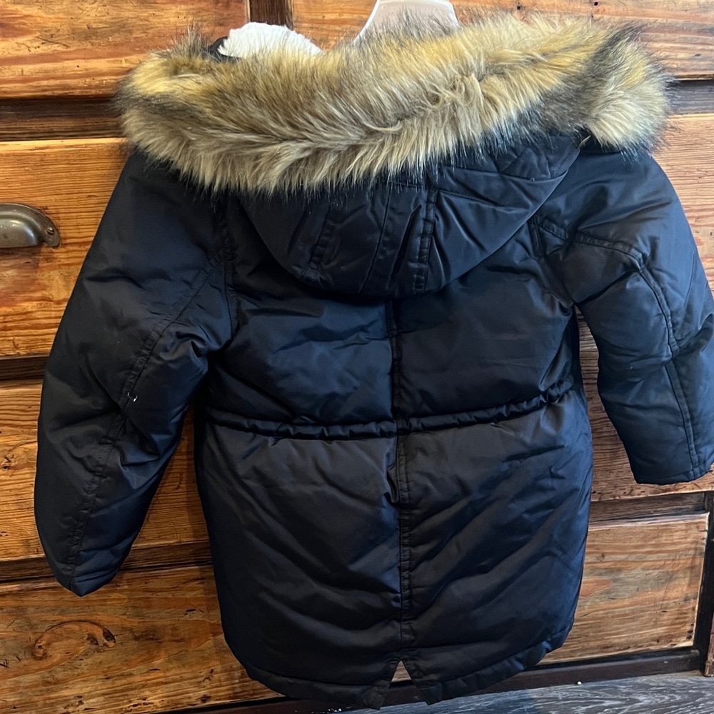J. Crew Kids Black Puffer Jacket with Fur Hood - Picture 5 of 7